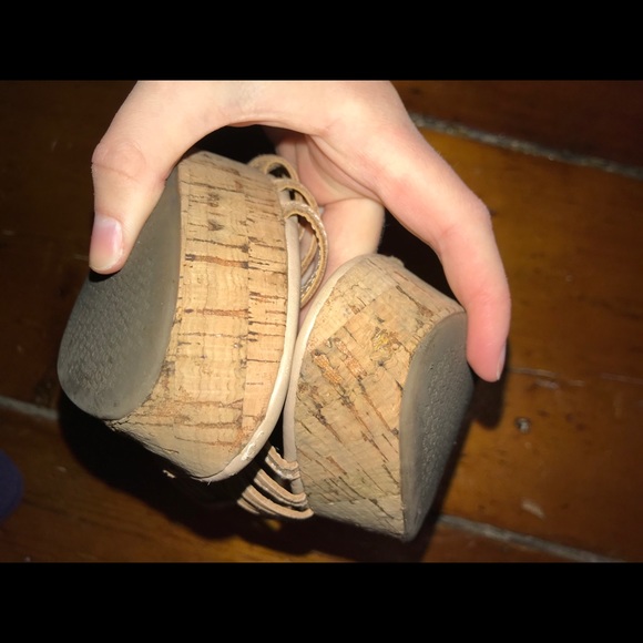Franco Sarto Strappy Cork Wedges - Picture 7 of 7